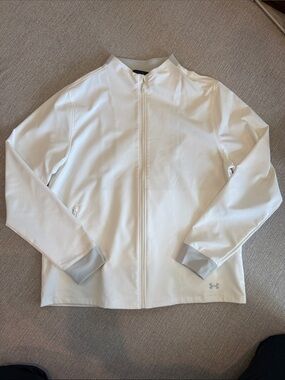 Under Armour Womens White Performance Full-Zip Jacket